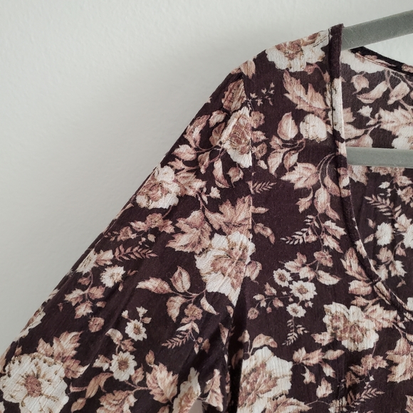 Denim & Supply Brown Floral Babydoll Mini Dress - Picture 5 of 11
